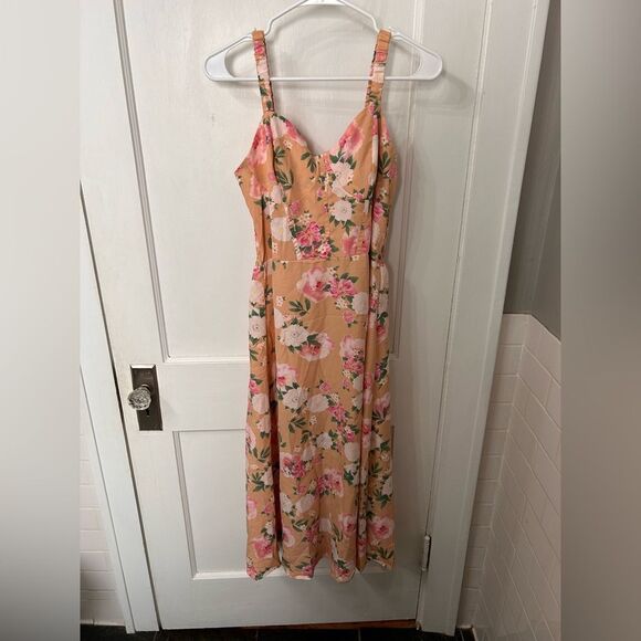 Floral Peach Dres - Picture 1 of 5